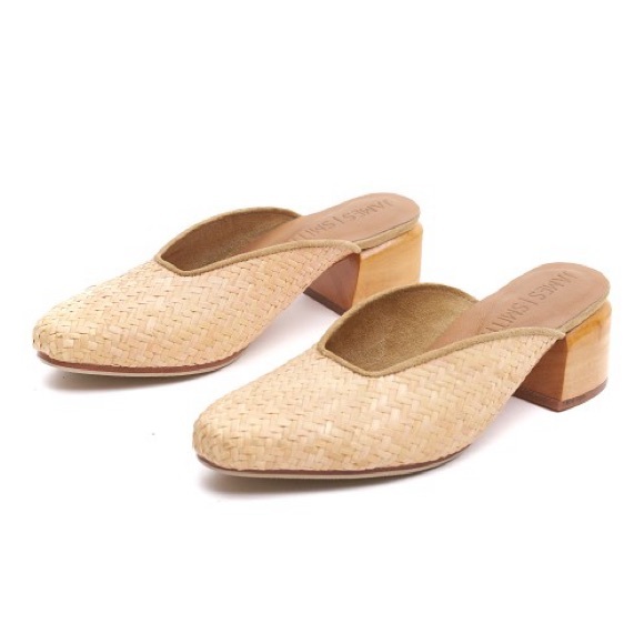 JAMES | SMITH Cafe Society woven block heel mule 39/8 - Picture 1 of 16